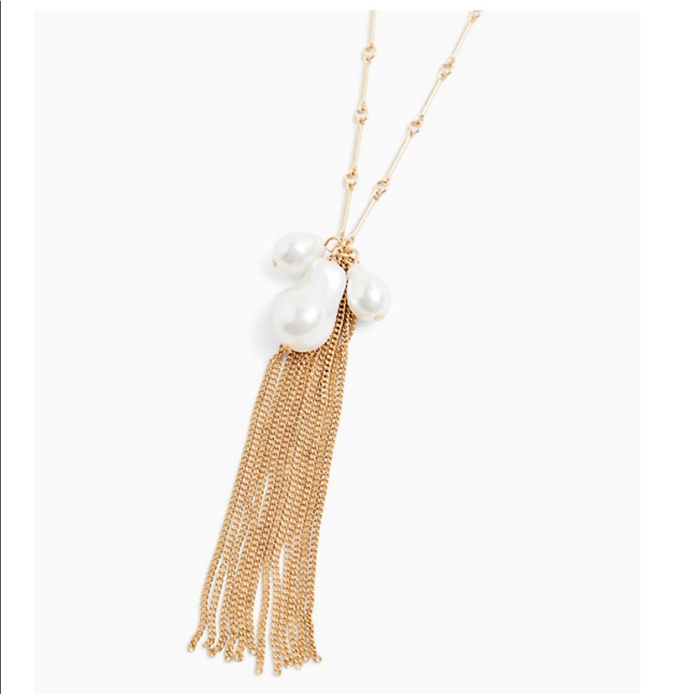 ❤️ Torrid FAUX GOLD & PEARL & FRINGE PENDANT NECKLACE